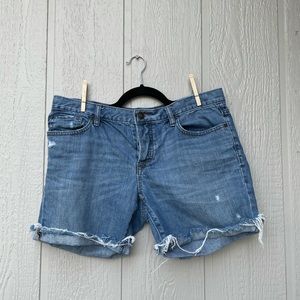 Ann Taylor Loft Distressed Jean Shorts Size 8